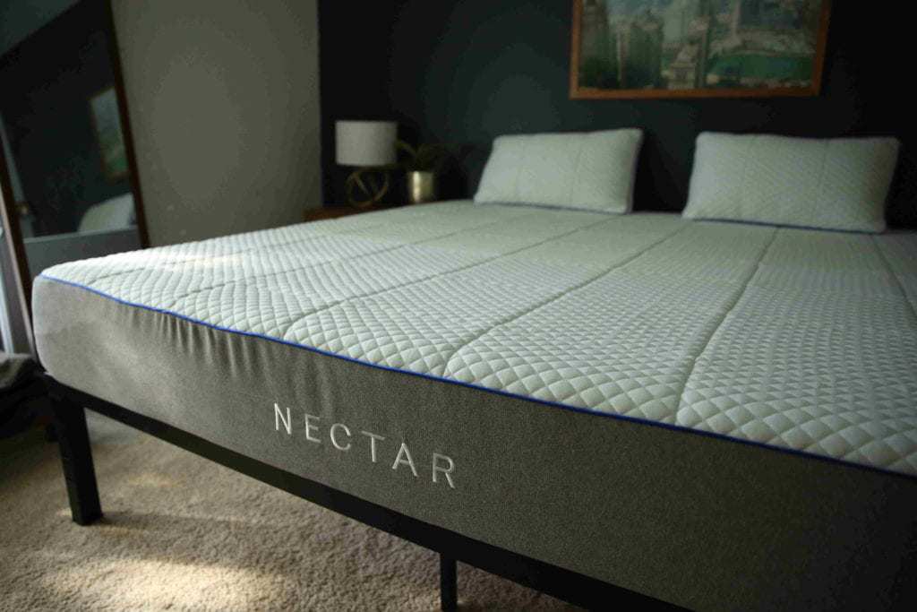 the box spring with a memory foam mattress