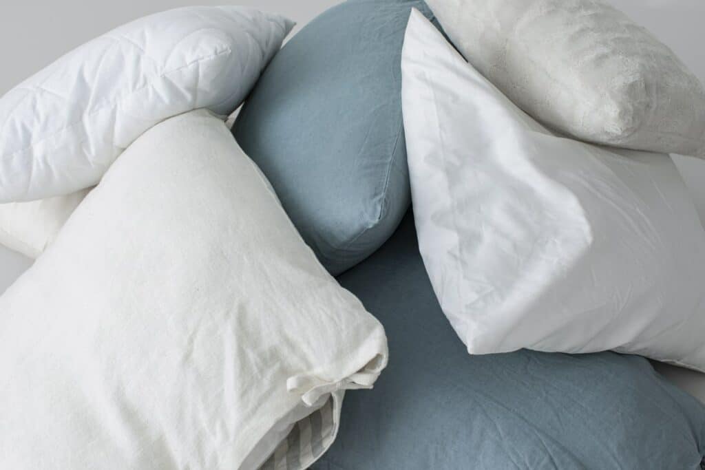 white pillow stuffing