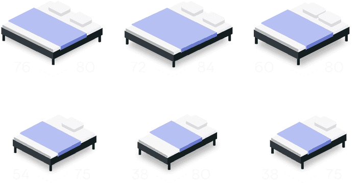 visual description of mattress sizes